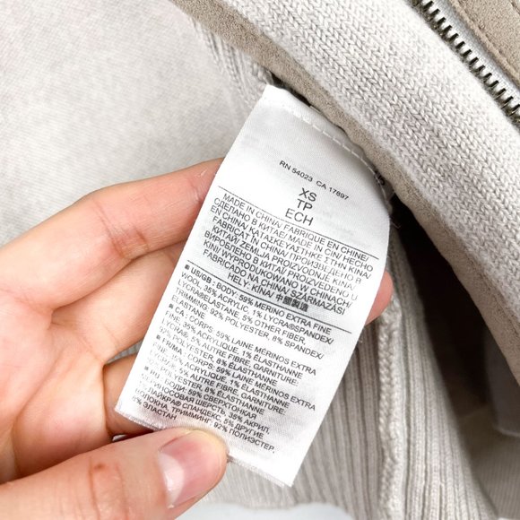 Banana Republic Merino & Suede Moto Sweater - Picture 5 of 6